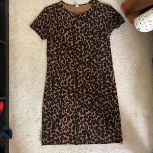 Ponte knit dress leopard